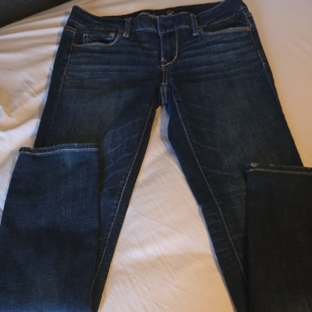 American Eagle Outfitters Dark Indigo Straight Leg Jeans 30" Inseam